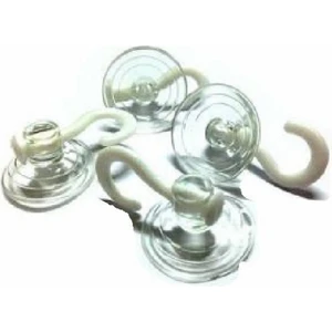 Plastik 30 mm Kancalı Şeffaf 10 Adet Vantuz Askı 3 cm