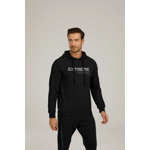 SN577 Harry Zıp Detaıl Sl Siyah Erkek Sweatshirt