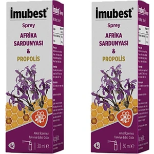 Imubest Afrika Sardunyası Propolis Sprey Alkolsüz 30 ml 2 Kutu