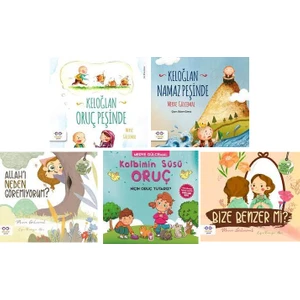 Merve Gülcemal Oyuncu Anne 5 Kitap Set / Keloğlan Oruç Peşinde - Keloğlan Namaz Peşinde - Allah'ı Neden Göremiyorum - Kalbimin Süsü Oruç - Bize Benzer Mi?