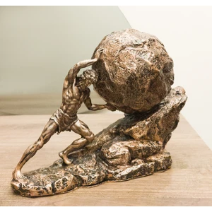 Antioch Artdesign Zeus Cezalısı Kayayı Taşıyan Kral Sisyphus Biblo Tasarım Heykel Ev Dekor Hediyelik Eşya