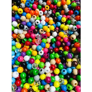 Flea Market 8 mm Karışık Renk Plastik Boncuk - 300 Adet