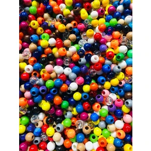 Flea Market 10 mm Karışık Renkli Plastik Boncuk 150 Adet