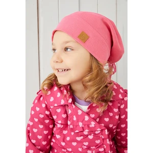 Kız Bebek Çocuk Pembe Şapka Bere El Yapımı Rahat Cild Dostu %100 Pamuklu Kaşkorse