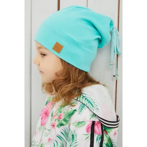 Kız Bebek Aqua Renkli Şapka Bere El Yapımı %100 Pamuklu Cild Dostu Yüksek Kalite