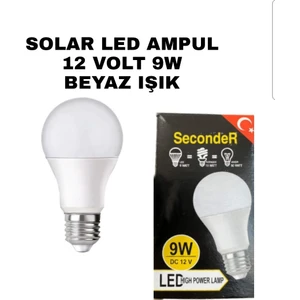 Solar Ampul 12 Volt ile Çalışan LED Ampul Beyaz