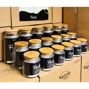 Karçiçeği Home Bambu Kapaklı 18 Parça Cam Kavanoz Seti 1300-800-500 ml