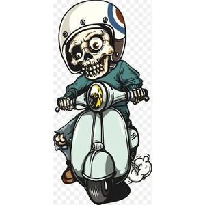 Zobar Markt Motorlu Iskelet Araç Motor Sticker, 12 cm