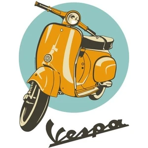 Zobar Markt Vespa Araç Motor Sticker, 15 cm