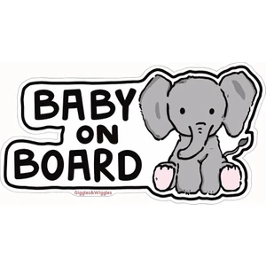 Zobar Markt Baby On Board Fil Araç Sticker, 18 x 10 cm