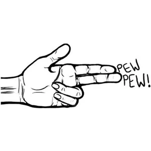 Zobar Markt Pew Pew Araç Motor Sticker, 12 cm