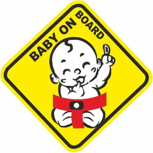 Zobar Markt Arabada Bebek Var Araç Sticker (15X15 Cm)