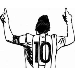 Zobar Markt Futbolcu Araç Sticker, 12 cm