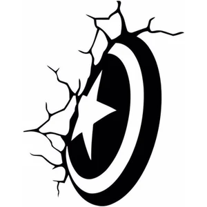 Zobar Markt Kaptan Amerika Araç Sticker, 12 cm