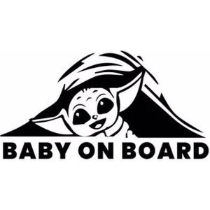 Zobar Markt Baby Yoda Araç Sticker, 10 cm