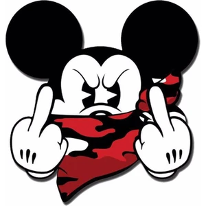 Zobar Markt El Işareti Baskılı Araç Motor Sticker, 15 cm