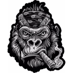 Zobar Markt Goril Motor Sticker, 12 cm