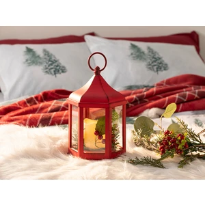 English Home Yılbaşı Chris Ledli Fener 20 cm Kırmızı