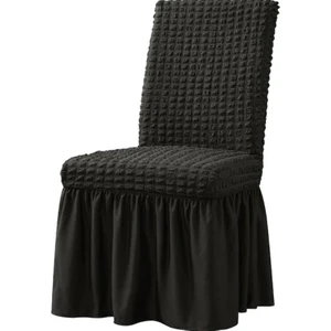 Bürümcük Sandalye Kılıfı,sandalye Örtüsü Etekli,  Lastıkli, Standart 6li