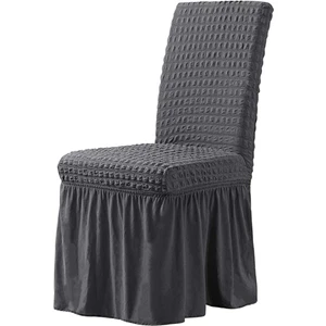 Bürümcük Sandalye Kılıfı,sandalye Örtüsü Etekli,  Lastıkli, Standart 6li