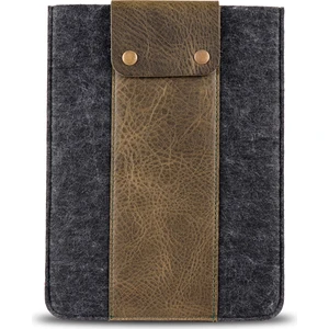 Hakiki Deri ve Keçeli Tablet Kılıfı Ipad Pro 11''  Haki/siyah