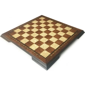 Wood Art El Yapımı Ahşap Satranç Tablası Kızıl