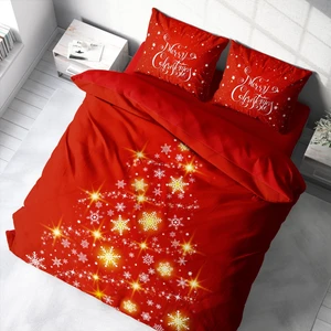 Yılbaşı Süsü Merry Christmas Çift Kişilik 3D Nevresim Takımı Pamuk Saten