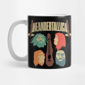Neandertallica - Heavy Metal Rock Band - Funny Pun Kupa Bardak