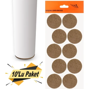 BADEM10 Yapışkanlı Mobilya Masa Sandalye Parke Zemin Ayak Koruyucu Kaydırmaz Keçesi 45 Mm (10'LU PAKET)