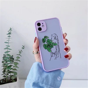Iphone 11 Uyumlu Çiçek Açan Kadın Desenli Baskı Kılıf
