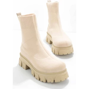 Bej Triko  Kadın Bot & Bootie K02703202082