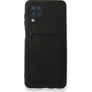 Samsung Galaxy A22 Kılıf Kartvizitli Mat Silikon Kelvin