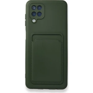 Samsung Galaxy A22 Kılıf Kartvizitli Mat Silikon Kelvin