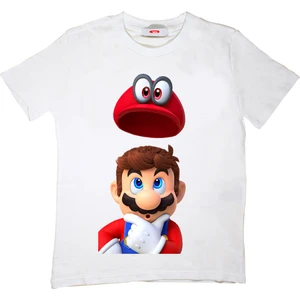 Super Mario Çocuk Tişört Beyaz Unisex