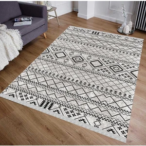 Nar Store Home Decoser Halı Nova 4088  Iskandinav Kilim Siyah Beyaz