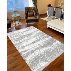Nar Store Home Decoser 8006 Açık Gri Yıkanabilir Pamuk Tabanlı Kaymaz Kilim