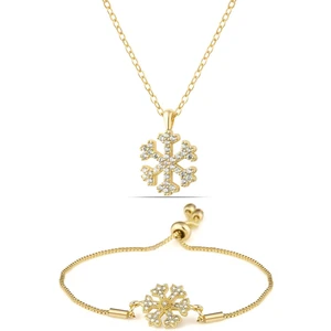 Duke Nickle Kar Tanesi Bileklik Kolye Seti DMBK1003