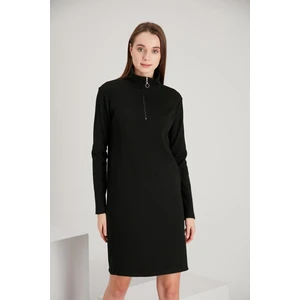 Alexander Gardi Yakası Dik Yaka Fermuarli Elbise (B21-21500)