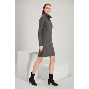 Alexander Gardi Yakası Dik Yaka Fermuarli Elbise (B21-21500)