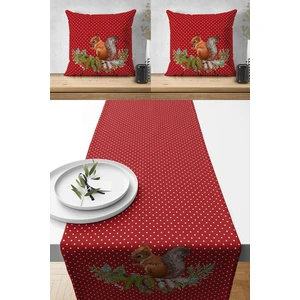 Lux Vie Runner Özel Tasarım Premium Kumaş, 2 Adet  Kırlent Kılıfı ve 1 Adet  Runner Set