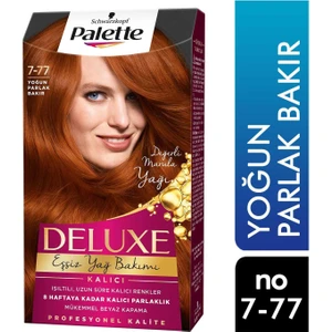 Palette Deluxe Eşsiz Yağ Bakımı Saç Boyası Yoğun Parlak Bakır 7-77 6281031271438  S