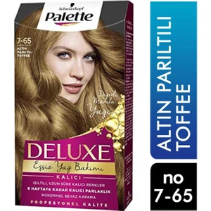 Palette Deluxe Eşsiz Yağ Bakımı Saç Boyası Altın Parıltılı Toffee 7-65 6281031271018 Kategor