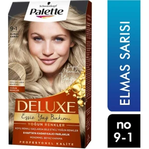 Palette Deluxe Eşsiz Yağ Bakımı Saç Boyası Elmas Sarısı 9-1 6281031271490  Saç Boya
