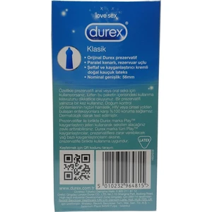 Durex Prezervatif 12'li Klasik 5010232964815  Prezervatif