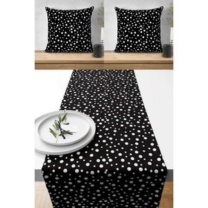 Lux Vie Runner Özel Tasarım Premium Kumaş, 2 Adet  Kırlent Kılıfı ve 1 Adet  Runner Set