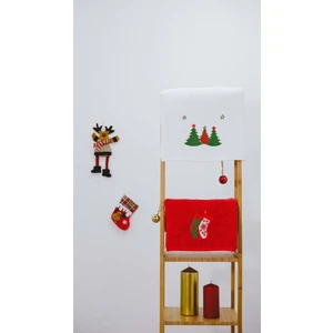 Vevien Home Happy Christmas Yılbaşı Nakışlı %100 Pamuk 50X90 2'li Havlu Seti