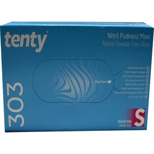 Pudrasız Nitril Eldiven Mavi Small /100 Adet