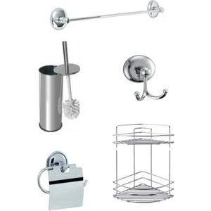 Empa Metal 5 Parça Krom Paslanmaz Banyo + Wc Seti