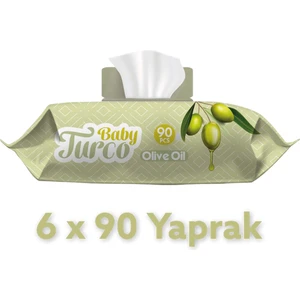 Baby Turco Zeytinyağlı Islak Bebek Havlusu 6'lı
