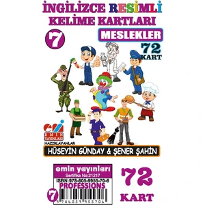 Emin Yayınları Meslekler - Ingilizce Resimli Kelime Kartları 7 - Hüseyin Günday